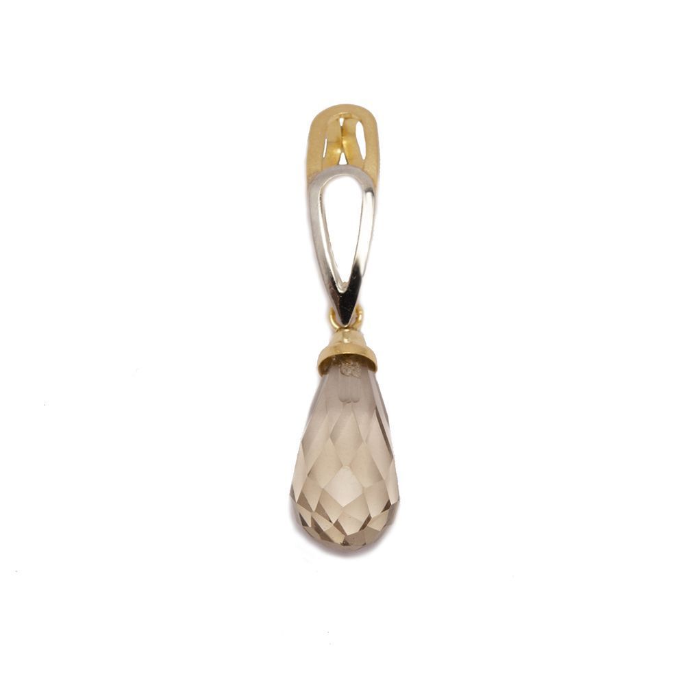 Pingente Gota Fum� em Ouro 18 Kilates - 21658